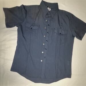 Workrite FR Mens 46 Blue S S Snap Button Front Shirt Nomex IIIA Uniform Unworn
